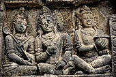 Prambanan - Candi Lara Jonggrang, the Shiva Temple, panels with reliefs of lokapala (dikpala) the protectors of the directions. 